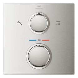 Grohe Allure Termostatik Ankastre Banyo ve Duş Bataryası (Sıva Üstü Grubu), 2 Yollu, Paslanmaz Çelik - 29181DC2 - 3