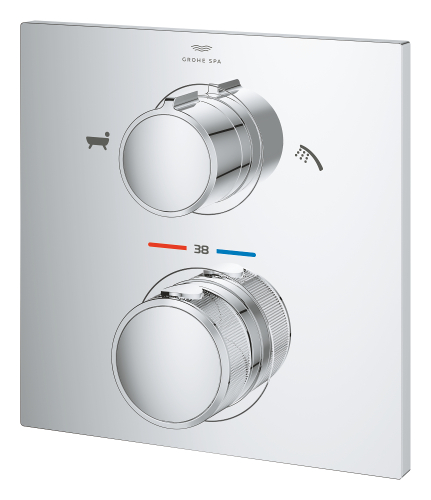 Grohe Allure Thermostat For Concealed İnstallation With 2 - Way Diverter Hand Shower/Bath Filler - 19446002 - 4