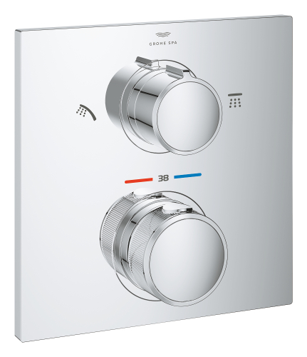Grohe Allure Thermostat For Concealed İnstallation With 2 - Way Diverter Head Shower/Hand Shower - 29181002 - 1