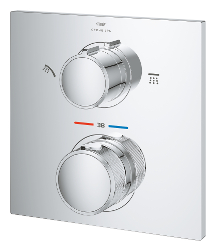 Grohe Allure Thermostat For Concealed İnstallation With 2 - Way Diverter Head Shower/Hand Shower - 29181002 - 4