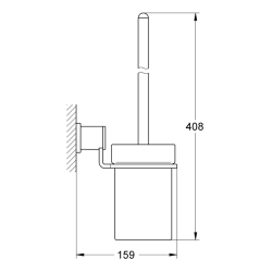 Grohe Allure Tuvalet Fırçası Seti - 40340000 - 2