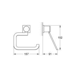 Grohe Allure Tuvalet Kağıtlığı - 40279000 - 2