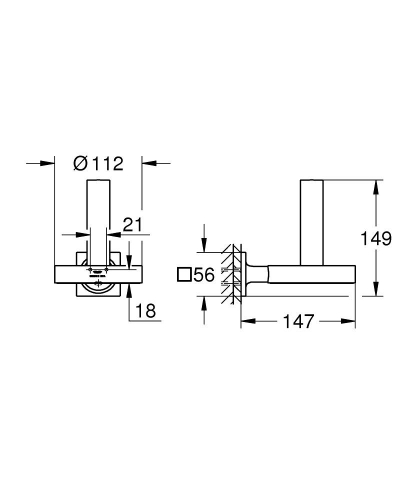 Grohe Allure Yedek Tuvalet Kağıtlığı, Fırçalı Sert Grafit - 40956AL1 - 4