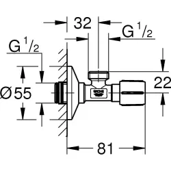 Grohe Angle Valve Ara Musluk - 22043000 - 2