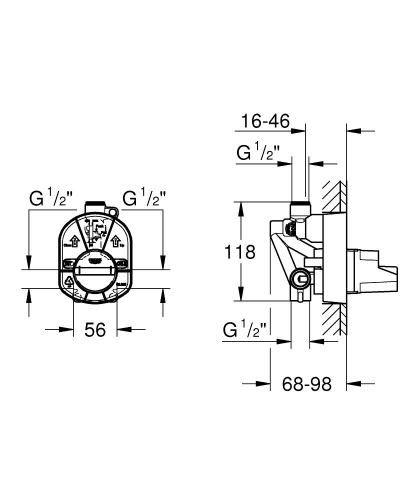 Grohe Ankastre İç Gövde - 33965000 - 3