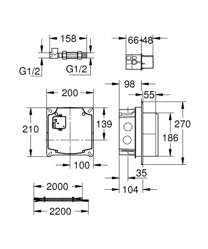 Grohe Ankastre Montaj Kutusu - 36264001 - 3