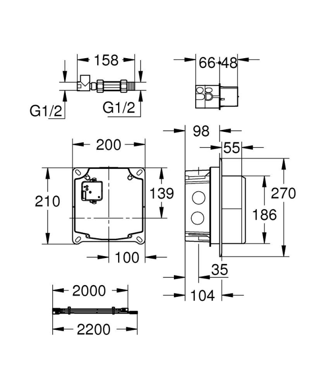 Grohe Ankastre Montaj Kutusu - 36264001 - 3
