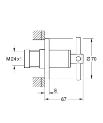 Grohe Ankastre Stop Valf Atrio Krom - 29396000 - 3