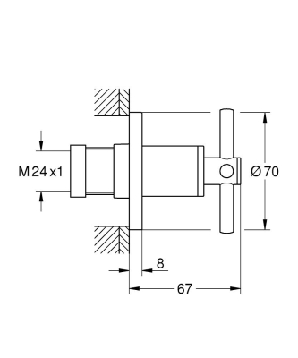 Grohe Ankastre Stop Valf Atrio Krom - 29396000 - 3
