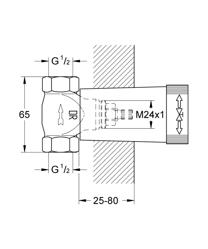 Grohe Ankastre Stop Valf İçin İç Gövde - 29811000 - 3