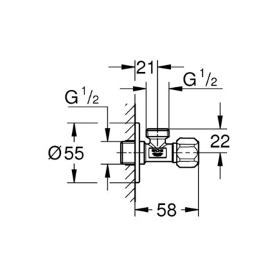 Grohe Açı vanası 1/2″ (22025000) - 3