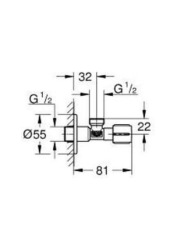 Grohe Ara Musluk (1/2 giriş, 1/2 çıkışlı), Fırçalı Bakır - 22041DL1 - 3