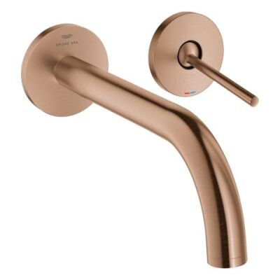 Grohe Atrio 2 Delikli Ankastre Lavabo Bataryası, (Sıva Üstü Grubu), Fırçalı Bakır - 29406DL0 - 1
