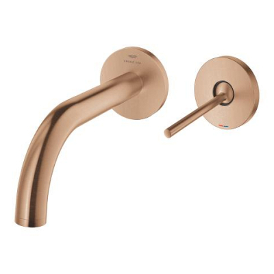 Grohe Atrio 2 Delikli Ankastre Lavabo Bataryası, (Sıva Üstü Grubu), Fırçalı Bakır - 29410DL0 - 2