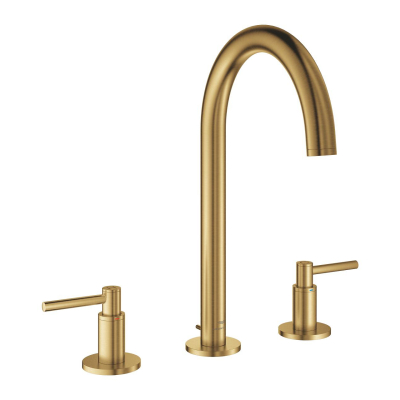 Grohe Atrio 3 Delikli Ankastre Lavabo Bataryası, Sifon Kumandalı, Fırçalı Altın - 20649GN0 - 1