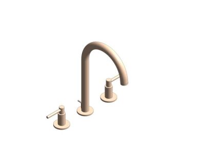 Grohe Atrio 3 Delikli Ankastre Lavabo Bataryası, Sifon Kumandalı, Fırçalı Bakır - 20649DL0 - 1