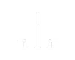 Grohe Atrio 3 Delikli Ankastre Lavabo Bataryası, Sifon Kumandalı, Fırçalı Bakır - 20649DL0 - 2