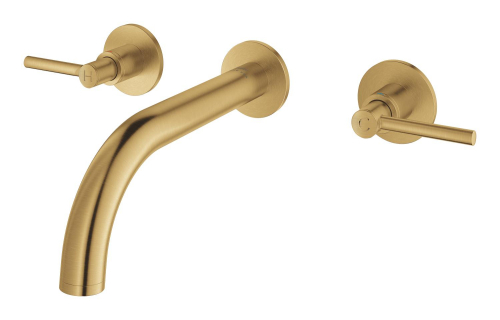 Grohe Atrio 3 Delikli Duvardan Ankastre Lavabo Bataryası (Sıva Üstü Grubu), Fırçalı Altın - 20662GN0 - 3