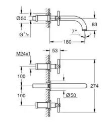 Grohe Atrio 3-Delikli Lavabo Bataryası - 20661000 - 3