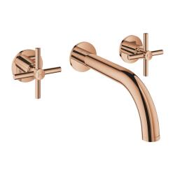 Grohe Atrio 3 Delikli Duvardan Lavabo Bataryası M-Boyut Warm Sunset - 20661DA0 - 1