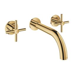 Grohe Atrio 3 Delikli Duvardan Lavabo Bataryası M-Boyut Cool Sunrise - 20661GL0 - 1