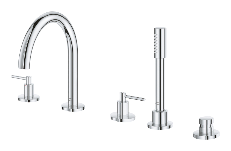 Grohe Atrio 5 Delikli Ankastre Küvet Bataryası (Sıva Üstü Grubu) - 29407000 - 3