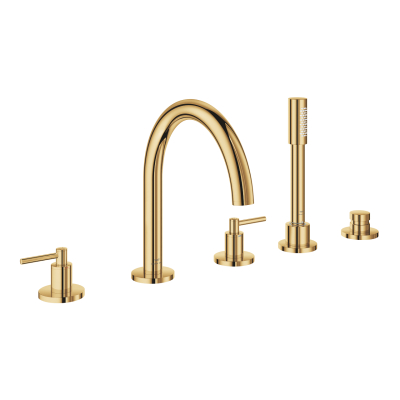 Grohe Atrio 5 Delikli Ankastre Küvet Bataryası (Sıva Üstü Grubu), Altın - 29407GL0 - 1