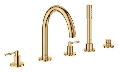 Grohe Atrio 5 Delikli Ankastre Küvet Bataryası (Sıva Üstü Grubu), Altın - 29407GL0 - GROHE