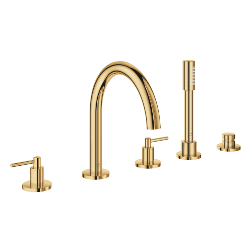 Grohe Atrio 5 Delikli Ankastre Küvet Bataryası (Sıva Üstü Grubu), Altın - 29407GL0 - 2