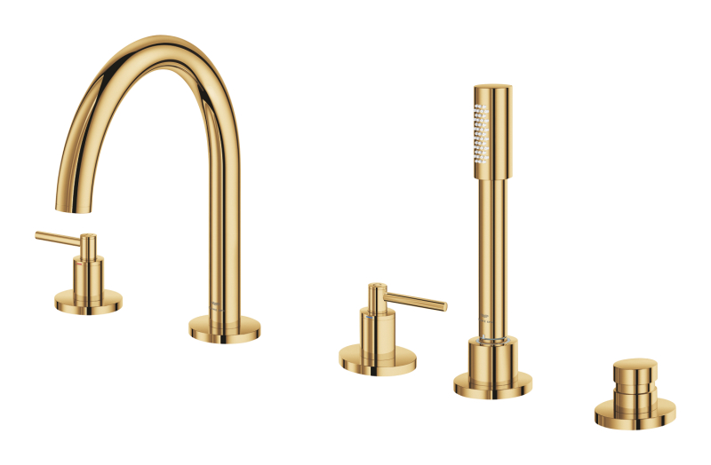 Grohe Atrio 5 Delikli Ankastre Küvet Bataryası (Sıva Üstü Grubu), Altın - 29407GL0 - 3