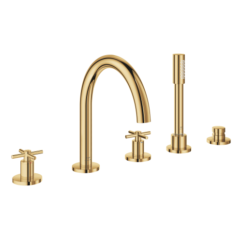 Grohe Atrio 5 Delikli Ankastre Küvet Bataryası (Sıva Üstü Grubu), Altın - 29408GL0 - 2
