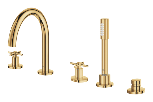 Grohe Atrio 5 Delikli Ankastre Küvet Bataryası (Sıva Üstü Grubu), Altın - 29408GL0 - 3