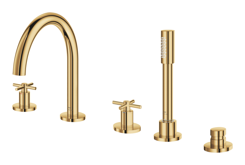 Grohe Atrio 5 Delikli Ankastre Küvet Bataryası (Sıva Üstü Grubu), Altın - 29408GL0 - 3