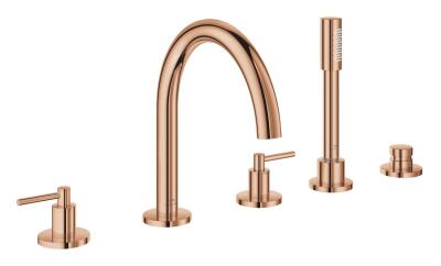 Grohe Atrio 5 Delikli Ankastre Küvet Bataryası (Sıva Üstü Grubu), Bakır - 29407DA0 - 1