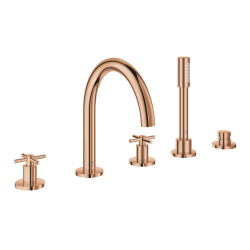 Grohe Atrio 5 Delikli Ankastre Küvet Bataryası (Sıva Üstü Grubu), Bakır - 29408DA0 - 1