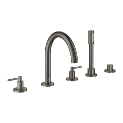Grohe Atrio 5 Delikli Ankastre Küvet Bataryası (Sıva Üstü Grubu), Fırçalı Sert Grafit - 29407AL0 - 1