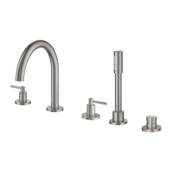 Grohe Atrio 5 Delikli Ankastre Küvet Bataryası (Sıva Üstü Grubu), Paslanmaz Çelik - 29407DC0 - 2
