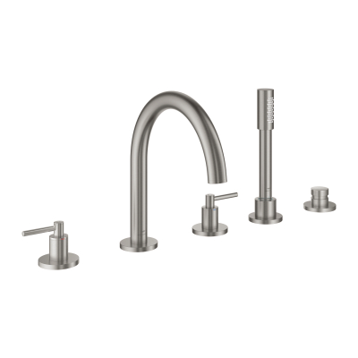 Grohe Atrio 5 Delikli Ankastre Küvet Bataryası (Sıva Üstü Grubu), Paslanmaz Çelik - 29407DC0 - 1