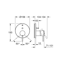 Grohe Atrio Ankastre Banyo/Duş Bataryası - 24066003 - 2