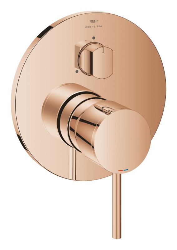 Grohe Atrio Ankastre Banyo/Duş Bataryası (Sıva Üstü Grubu), 3 Yollu, Bakır - 24356DA0 - 1