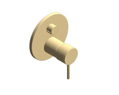 Grohe Atrio Ankastre Banyo/Duş Bataryası (Sıva Üstü Grubu), 3 Yollu, Fırçalı Altın - 24356GN0 - 1