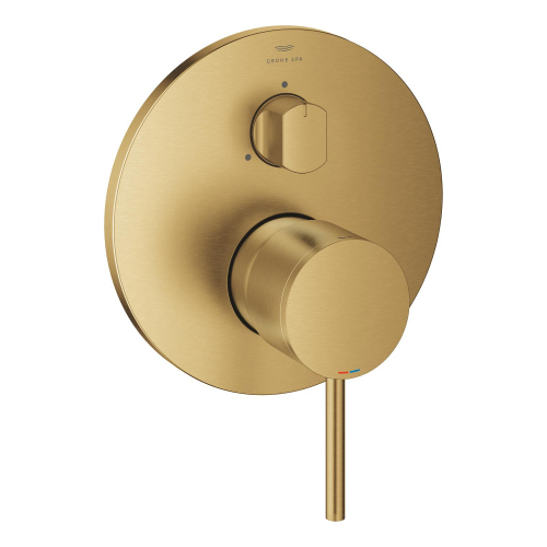 Grohe Atrio Ankastre Banyo/Duş Bataryası (Sıva Üstü Grubu), 3 Yollu, Fırçalı Altın - 24356GN0 - 2