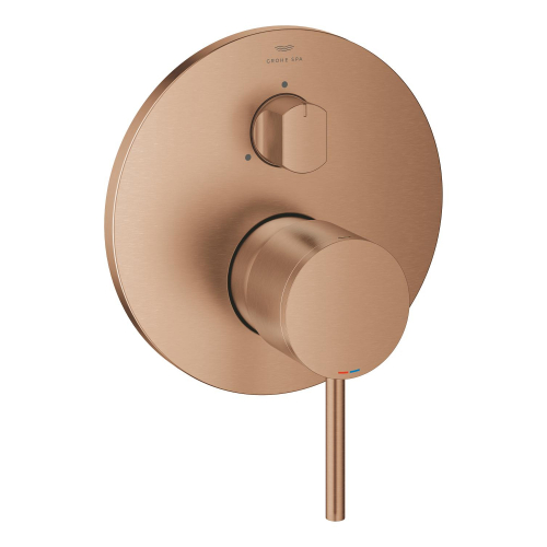 Grohe Atrio Ankastre Banyo/Duş Bataryası (Sıva Üstü Grubu), 3 Yollu, Fırçalı Bakır - 24356DL0 - 2