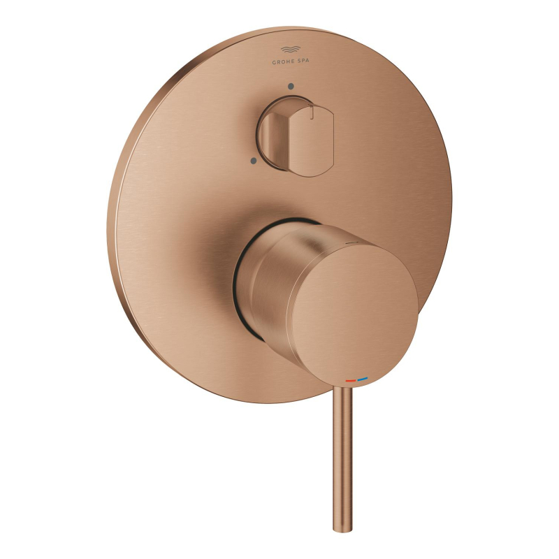 Grohe Atrio Ankastre Banyo/Duş Bataryası (Sıva Üstü Grubu), 3 Yollu, Fırçalı Bakır - 24356DL0 - 2