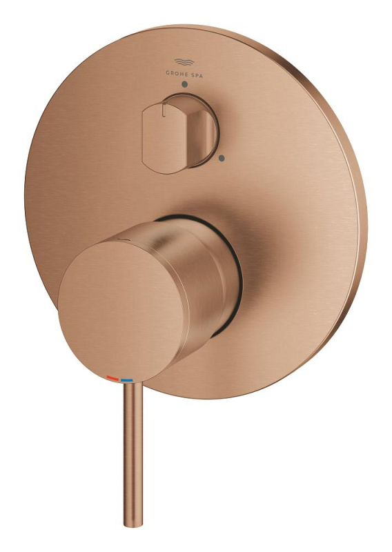 Grohe Atrio Ankastre Banyo/Duş Bataryası (Sıva Üstü Grubu), 3 Yollu, Fırçalı Bakır - 24356DL0 - 3
