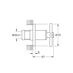 Grohe Atrio Ankastre Stop Valf - 19069Da3 - 2