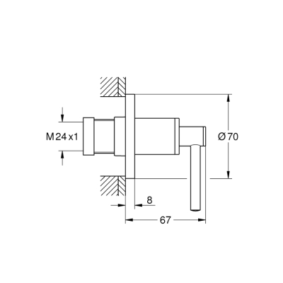 Grohe Atrio Ankastre Stop Valf - 19088Al3 - 2