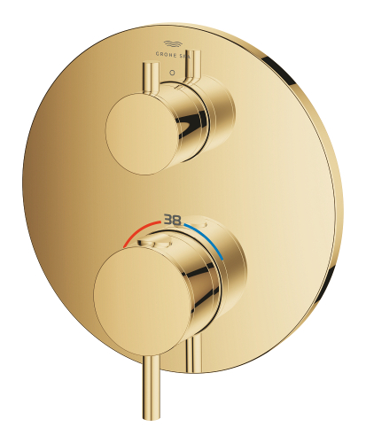 Grohe Atrio Ankastre Termostatik Duş Bataryası (Sıva Üstü Grubu), Tek Çıkışlı, Altın - 24357GL0 - 3