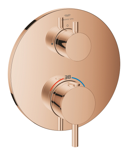 Grohe Atrio Ankastre Termostatik Duş Bataryası (Sıva Üstü Grubu), Tek Çıkışlı, Bakır - 24357DA0 - 1