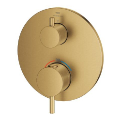 Grohe Atrio Ankastre Termostatik Duş Bataryası (Sıva Üstü Grubu), Tek Çıkışlı, Fırçalı Altın - 24357GN0 - 2